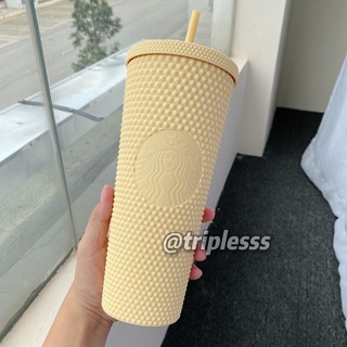 Starbucks China Pale Yellow Butter Studded Tumbler Cup