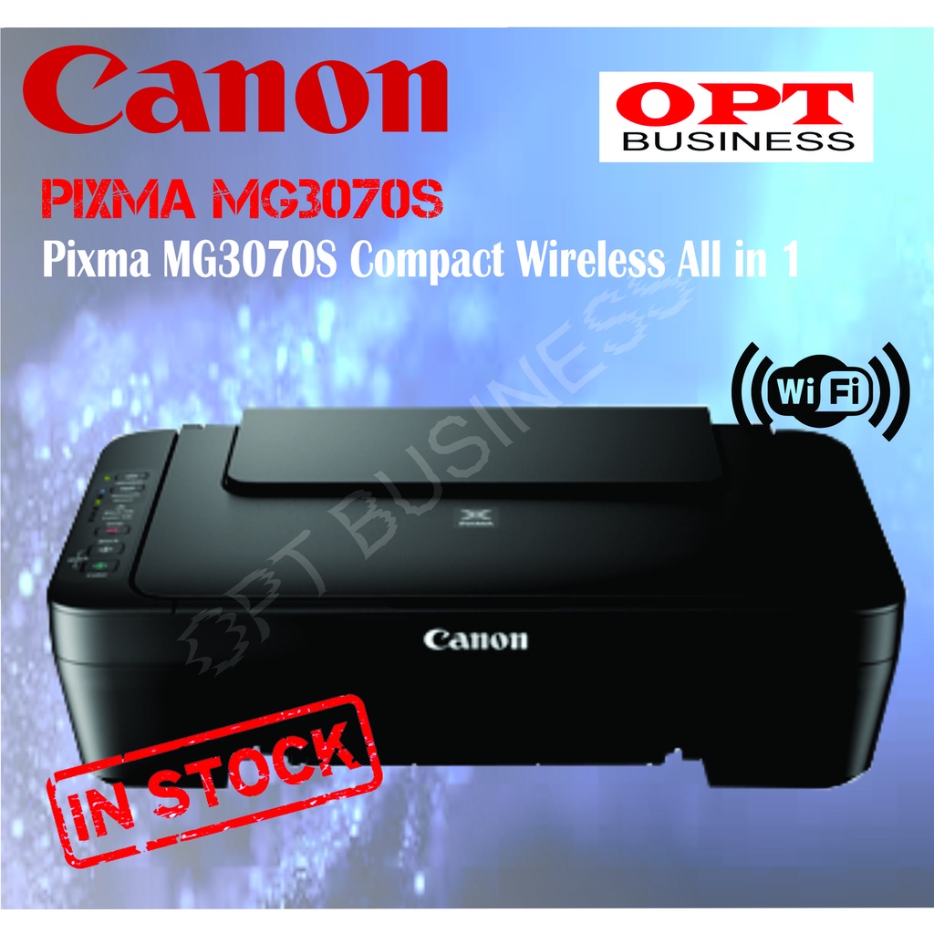 Canon PIXMA MG3070S All in 1 Wifi Printer Shopee Malaysia