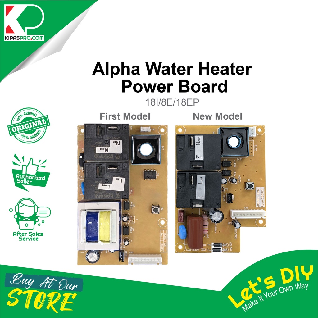 ALPHA WATER HEATER 18i, 18EP & M5i POWER BOARD E2Q (NEW/OLD) Shopee