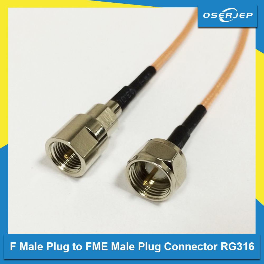 New F Male Plug to FME Male Plug Connector RG316 Coaxial Cable 15CM ...