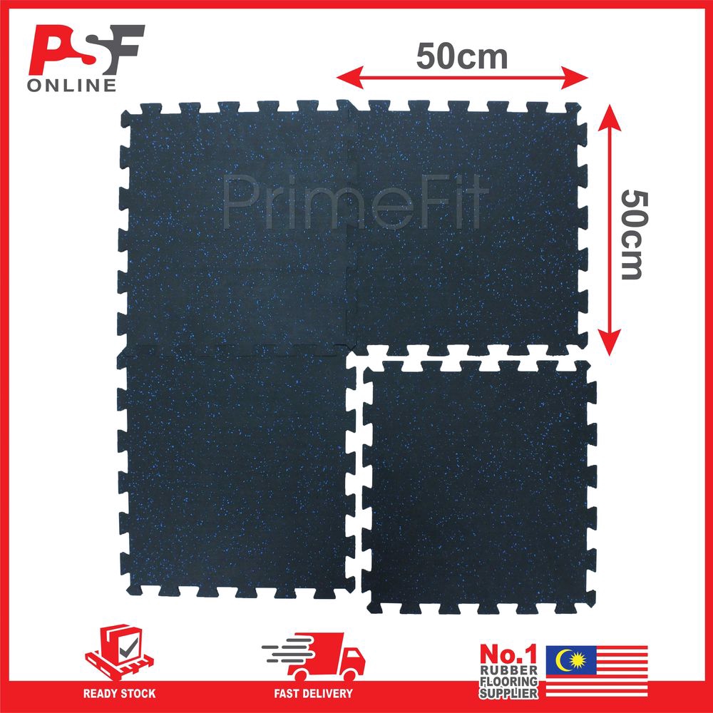 [8MM INTERLOCK] GYM MATS/ PUZZLE RUBBER MATS/ INTERLOCKING GYM FLOORING