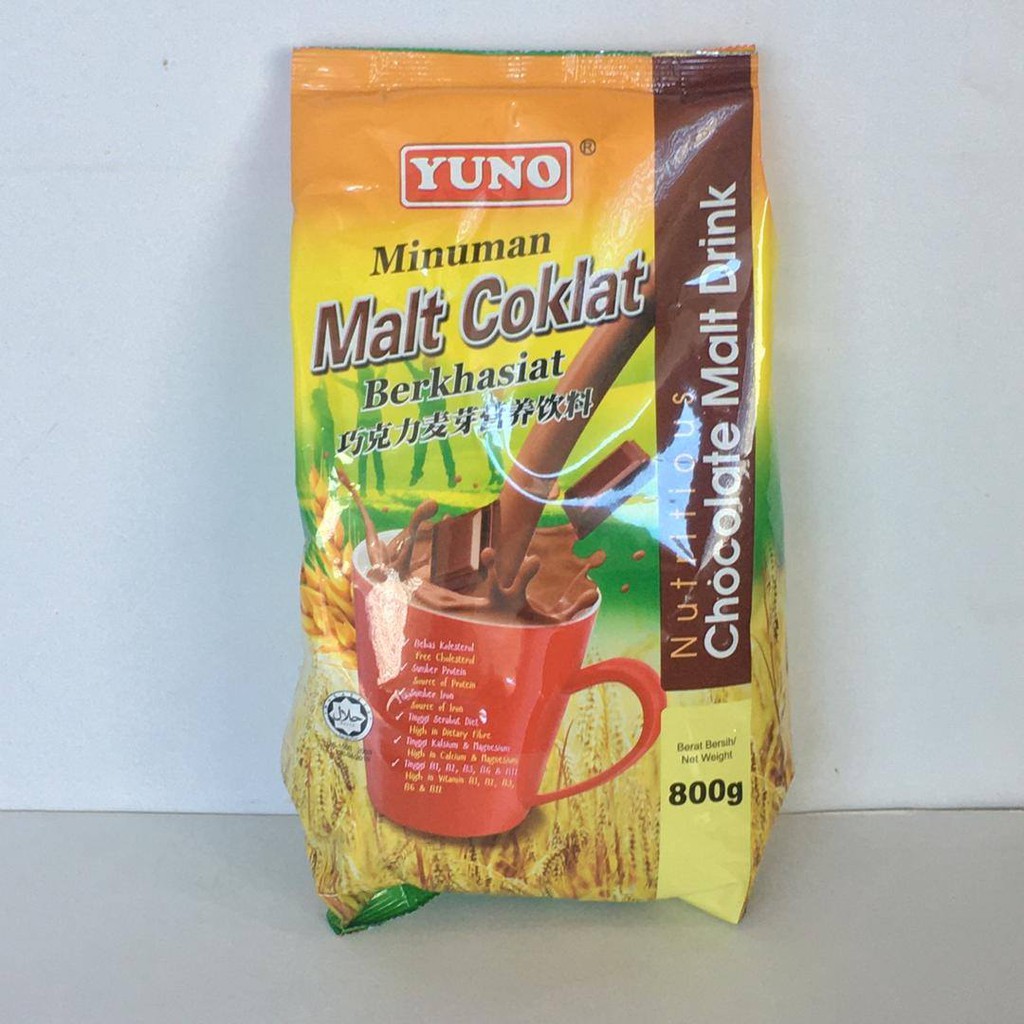 [Halal] YUNO Healthy Chocolate Malt Drink(800g) Shopee Malaysia