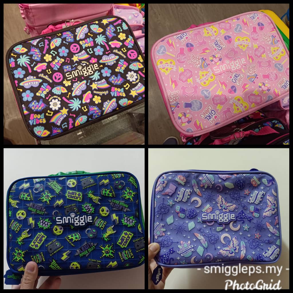 Smiggle Bright Side Classic Attachable Colourful printed bag for Kids 3Y+,  Multicolour