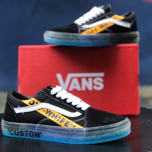 Vans off cheap white transparent