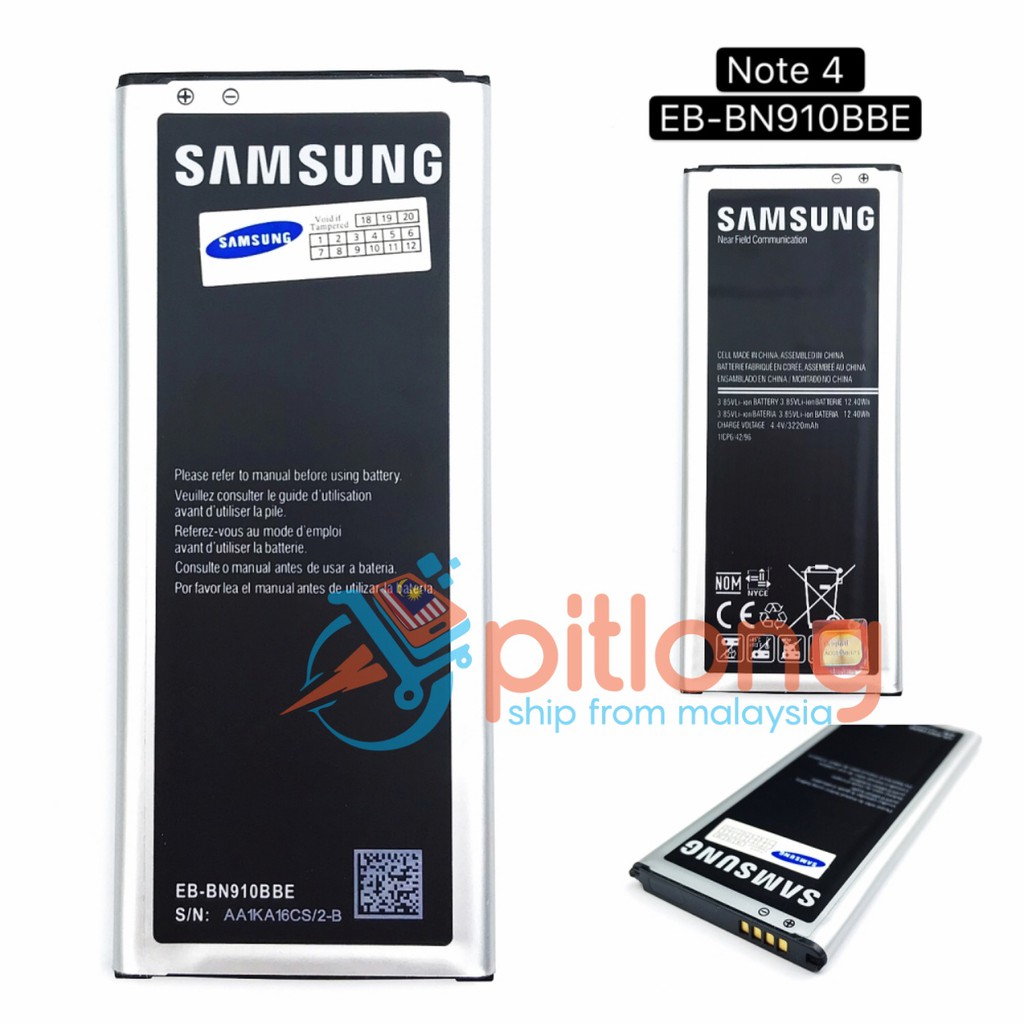 Samsung Note 4 N910 Bn910bbe 3220mah High Quality Aaa Battery Bateri