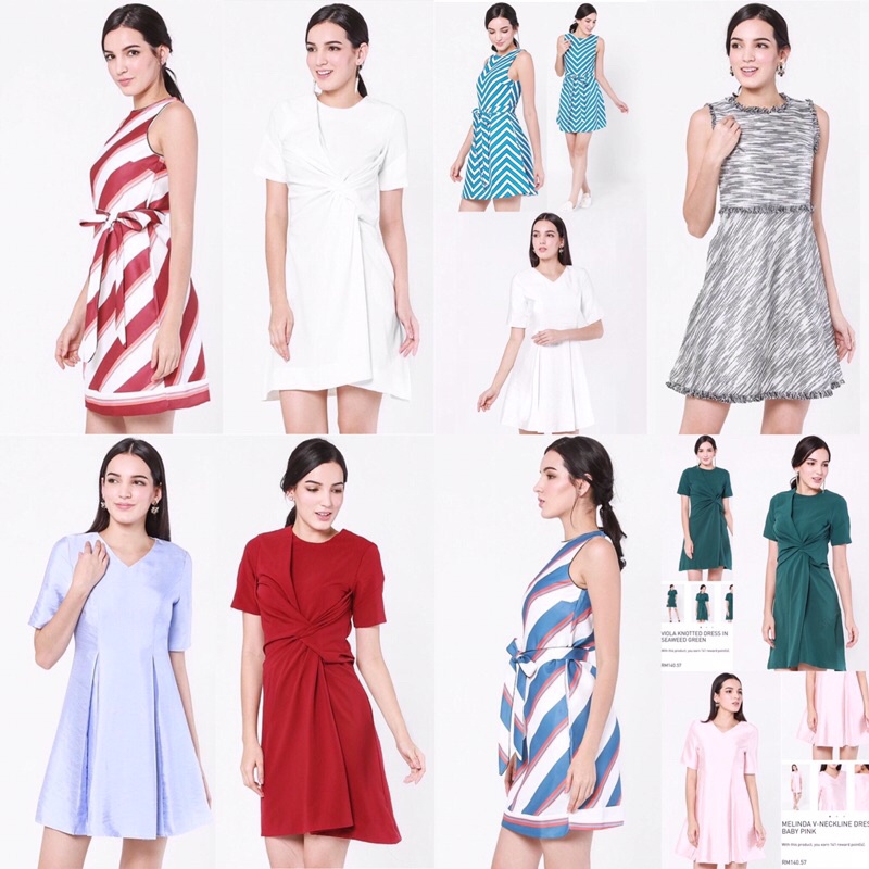 FASHIONVALET Dress Gown Cantik Viral Ready Stock Knot Belt Tali Dress