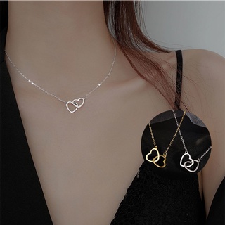 Small Love Heart Necklaces Niche Design Clavicle Chain Elegant All-Match  Titanium Steel Necklace Simple Cute Heart Jewelry - AliExpress