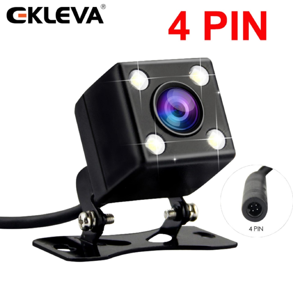Ekleva Car Rear View Camera Jack Port With 4 LED Night Vision (2.5mm