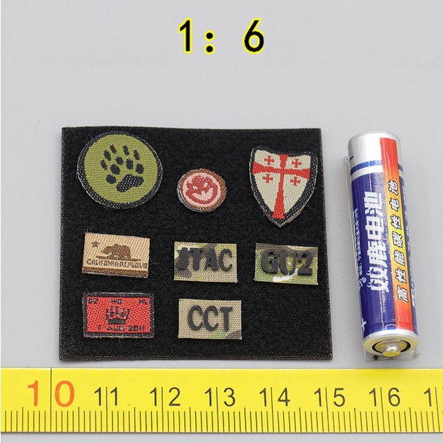 [Ready Stock] Miniature 1/6 Scale Military Uniform Patches Badges ES ...