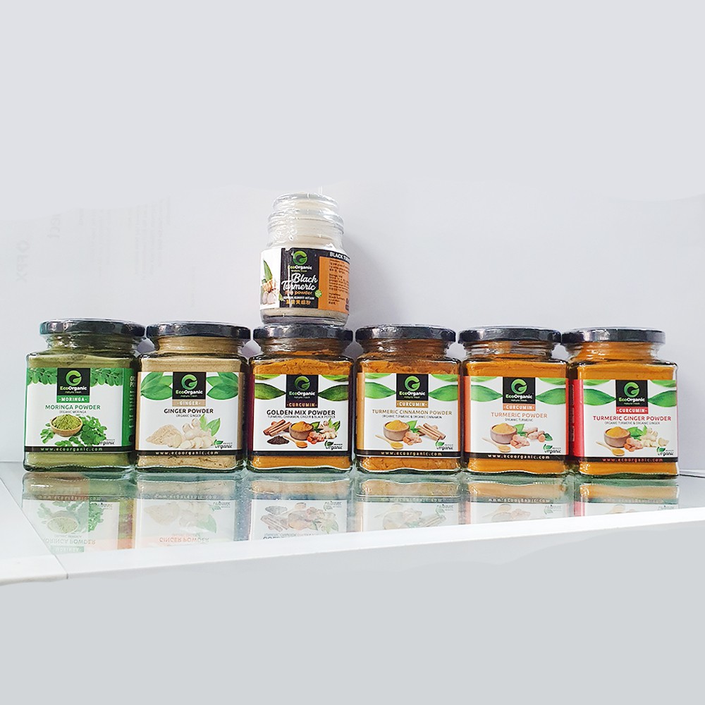 Eco Organic Black Turmeric Ginger Moringa Leave Cinnamon Golden Mix Powder Shopee Malaysia