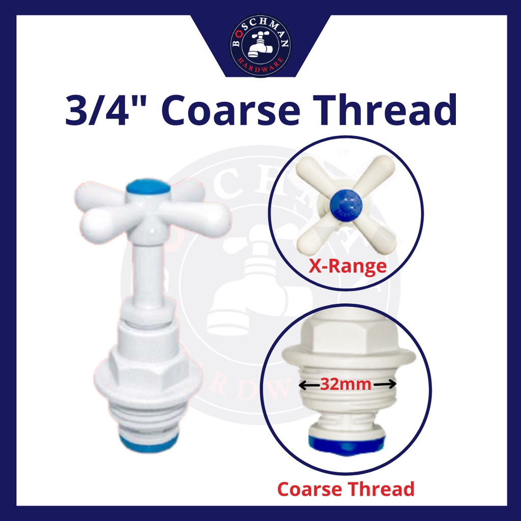 WATERTEC PVC Stopcock Spare Part Head Socket Type Plastic Stopcock Stop ...