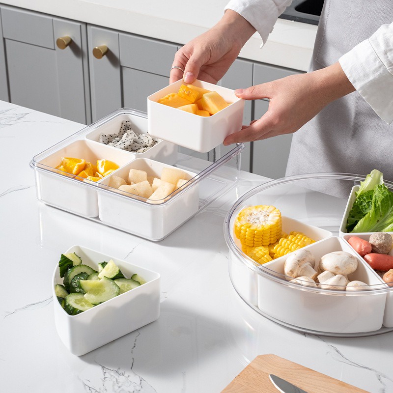 Airtight Stackable Refrigerator Organizer Food Storage Containers ...