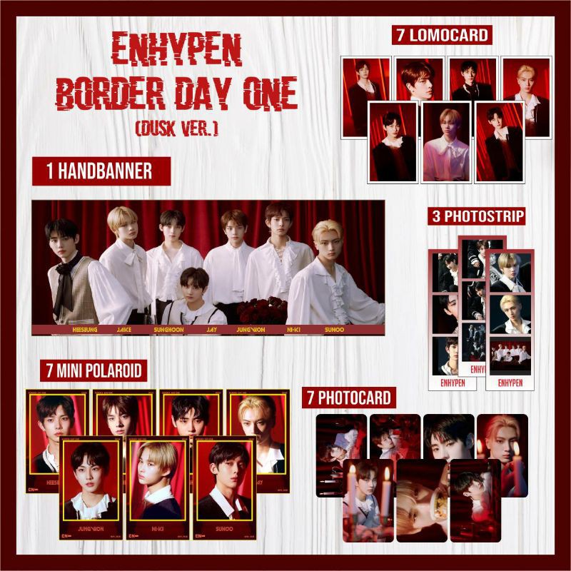 Album ENHYPEN – Border : Day One [Dusk + Dawn Full Set Ver.] – 2CD + 2 Photobooks + Posters + Photocards | Précommande Avec Stickers Bonus