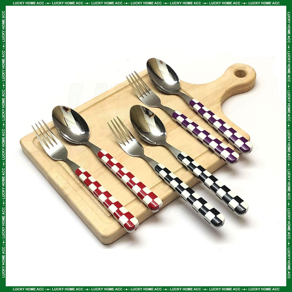 Ready Stock!!! Spoon and Fork Set Dinnerware Cutlery Stainless Steel ...