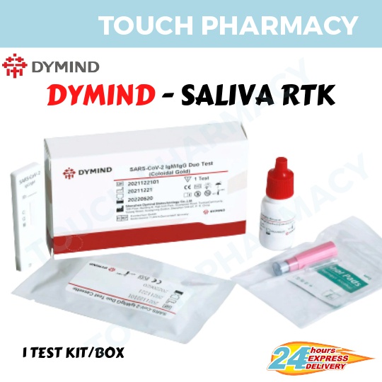 [ EXP 2/2024 ] DYMIND Saliva Antigen Covid 19 Test Kit 1 Text Kit