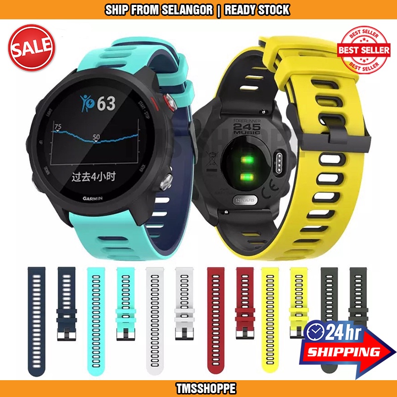AiMok 20MM Correa Compatible con Vivoactive 5/Vivoactive 3/Forerunner 245/Venu Sq 2/Venu Sq 2 music/Venu 2 Plus, Correa Silicona Banda para Amazfit GTR Mini/GTS 4/GTS 4 Mini/Bip 3/Bip 3 Pro -Azul