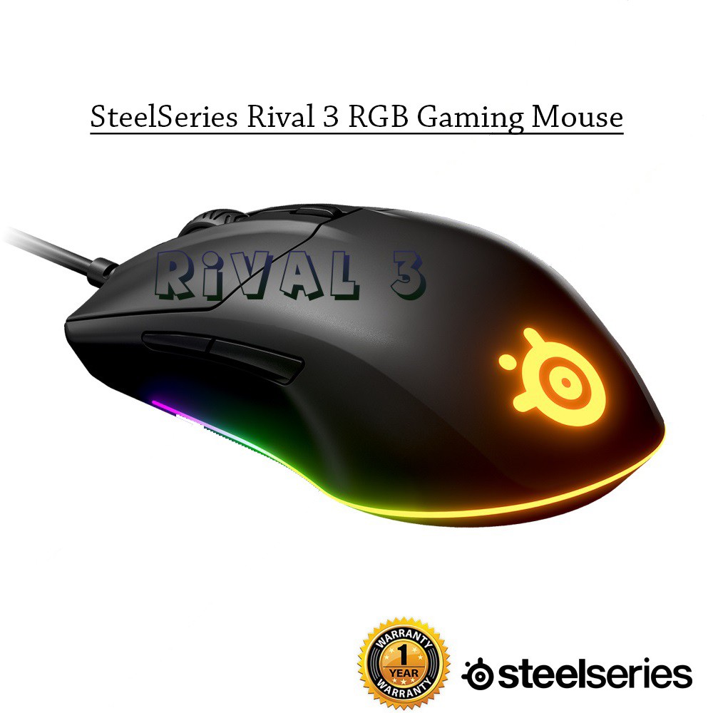 SteelSeries RIVAL 3 RGB Wired Gaming Mouse (62513) | Shopee Malaysia