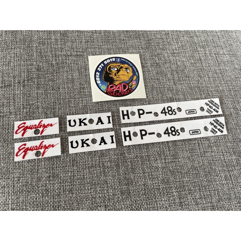 Sticker UKAI hp 48 rim & Equalizer BMX decals (1 set) Shopee Malaysia