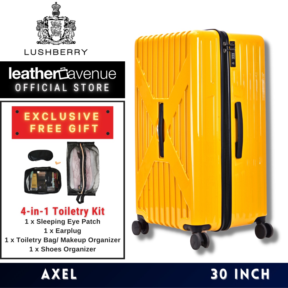 Lushberry AXEL 30 inch Luggage Polycarbonate Premium Hard Case Luggage Travel Bags TSA Lock Double Wheels High Capacity Shopee Malaysia