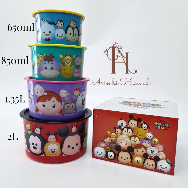 Tupperware Tsum Tsum Canister / Flamingo Canister / One Touch Tuppeware ...