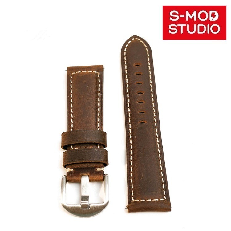 SMOD Artisan Handmade Leather Strap Watch Band Vintage Calf Leather