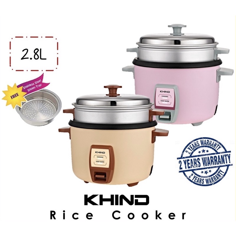 Khind 2.8L Rice Cooker Free Steam Tray RC928T | Shopee Malaysia