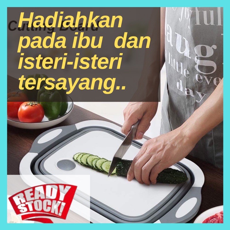 [READY STOCK] PAPAN PEMOTONG SERBAGUNA Chopping board Foldable Multi