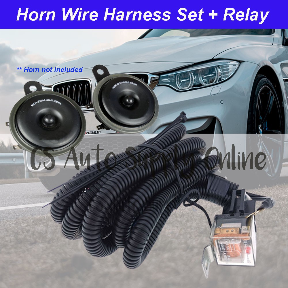 CS 12V Horn Relay PNP Wiring Harness Wire Kit Hon Relay Wayar aksesori