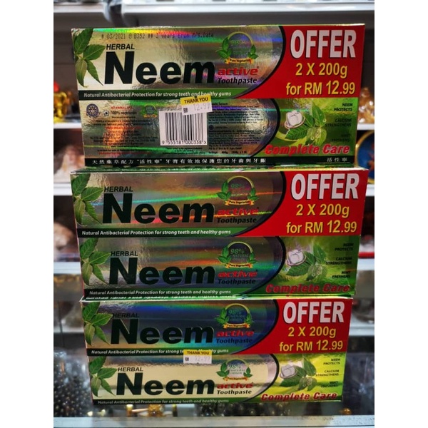 Herbal NEEM active toothpaste complete care Shopee Malaysia