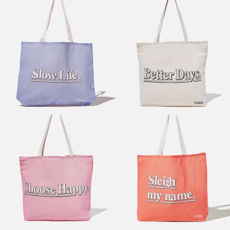 Cotton on tote outlet bag price