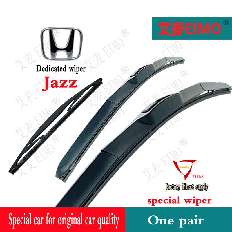 BRAND NEW AERO Front Windscreen Wiper Blades For Honda Jazz 2008-Onwards - 2 Blades, 26" & 14"