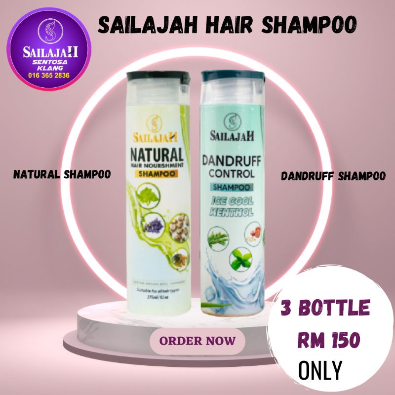 Sailajah Hair Natural Nourishment Shampoo and Dandruff Shampoo ...