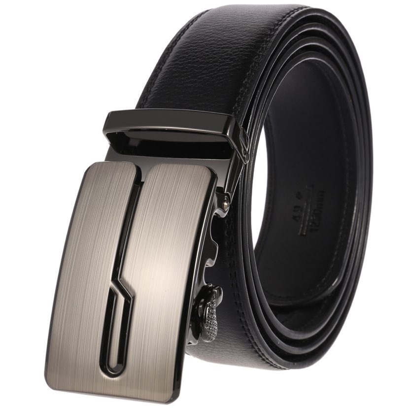 100% Cowhide Leather [Malaysia Stock] Men's Autobuckle Zinc Alloy Belt ...