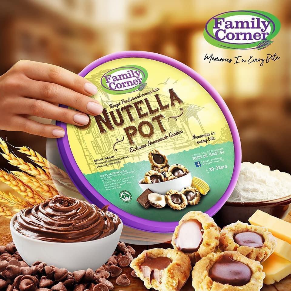NUTELLA POT VIRAL FAMILY CORNER BISKUT/KUIH RAYA/KUDAPAN SEDAP ...