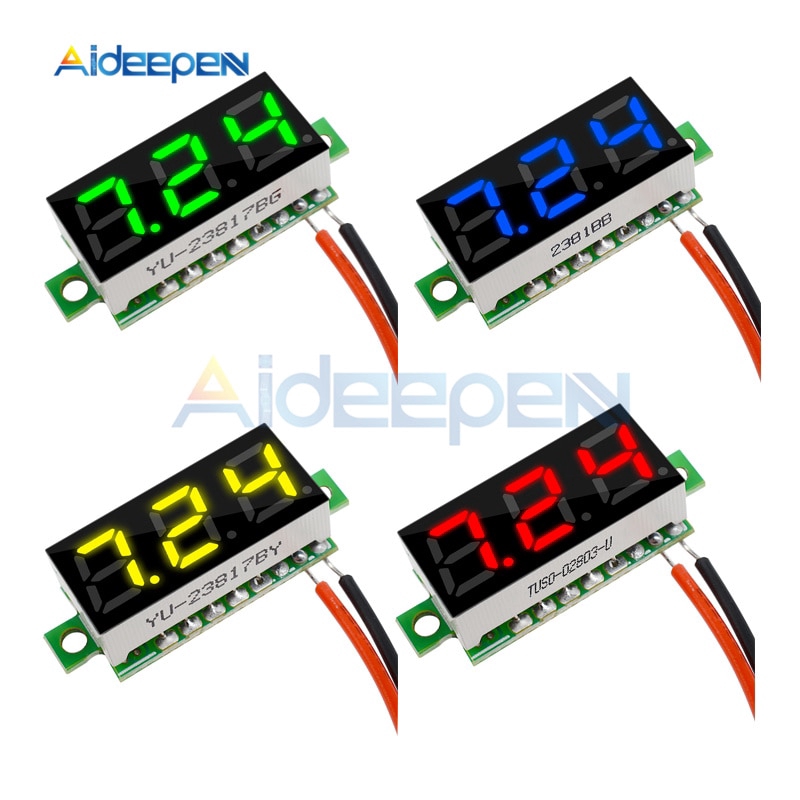 Super Mini 0.28 inch DC 2.5V-30V Digital Red Green Blue Yellow LED Car ...