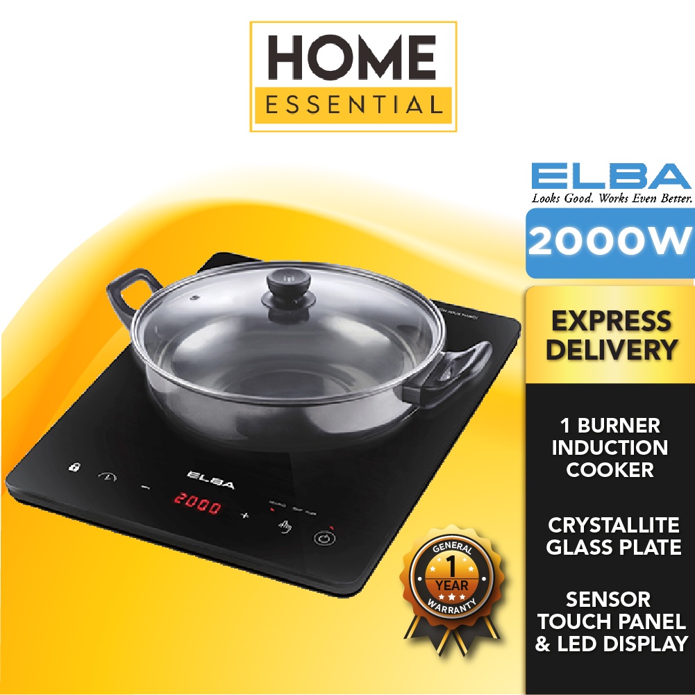 Elba 2000W 1 Burner Induction Cooker EICK2026(BK) Midea 2000W