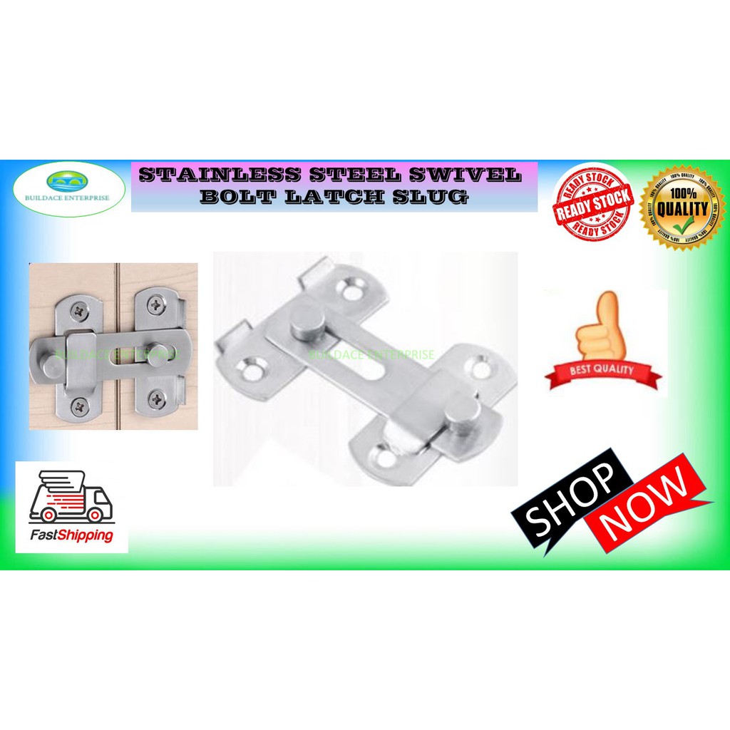 STAINLESS STEEL SWIVEL BOLT LATCH SLUG CATCH HASP LOCK FOR SLIDE GATE ...
