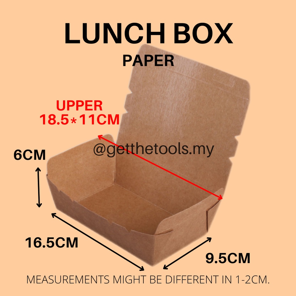 10'S DISPOSABLE LUNCH BOX BURGER BOX POLYSTYRENE PAPER PLASTIC