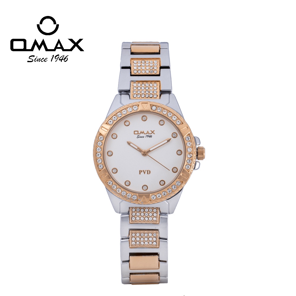 Omax PVD Coating Japan Movt Watch Women's CRYSTAL Wristwatch JSS012RS/S ...