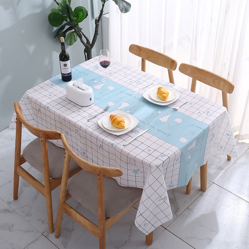 Aesthetic Decoration Water proof Table Cover Alas Meja Lapik Meja Table ...