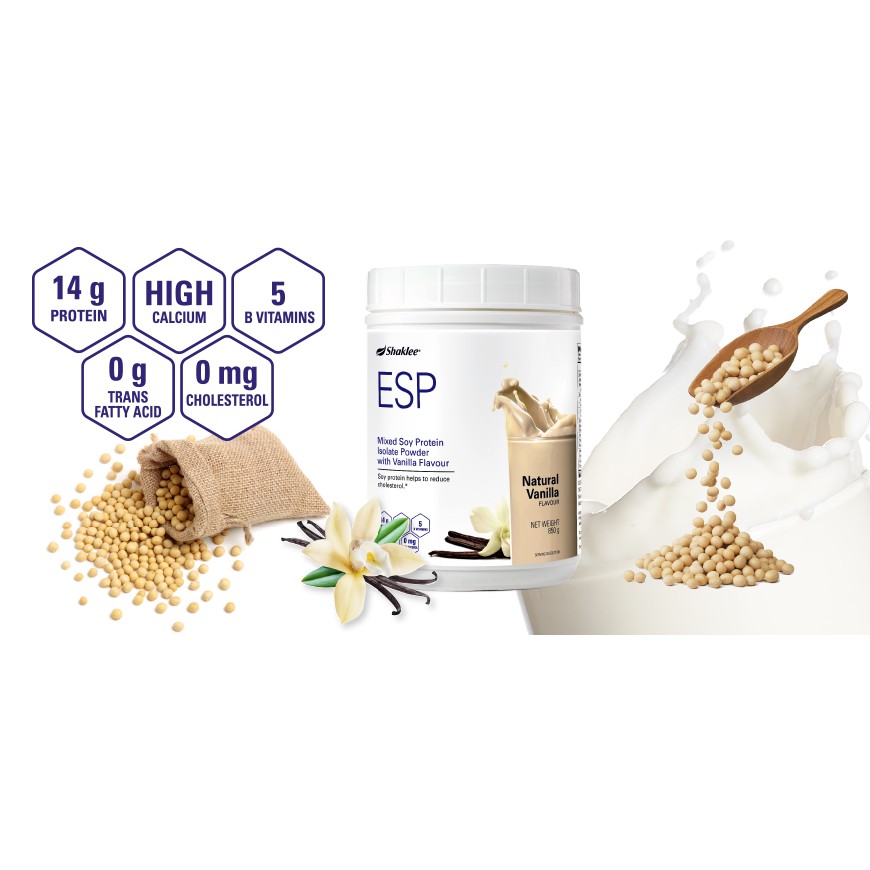 Shaklee ESP Mixed Soy Protein Isolate Powder with Vanilla Flavour