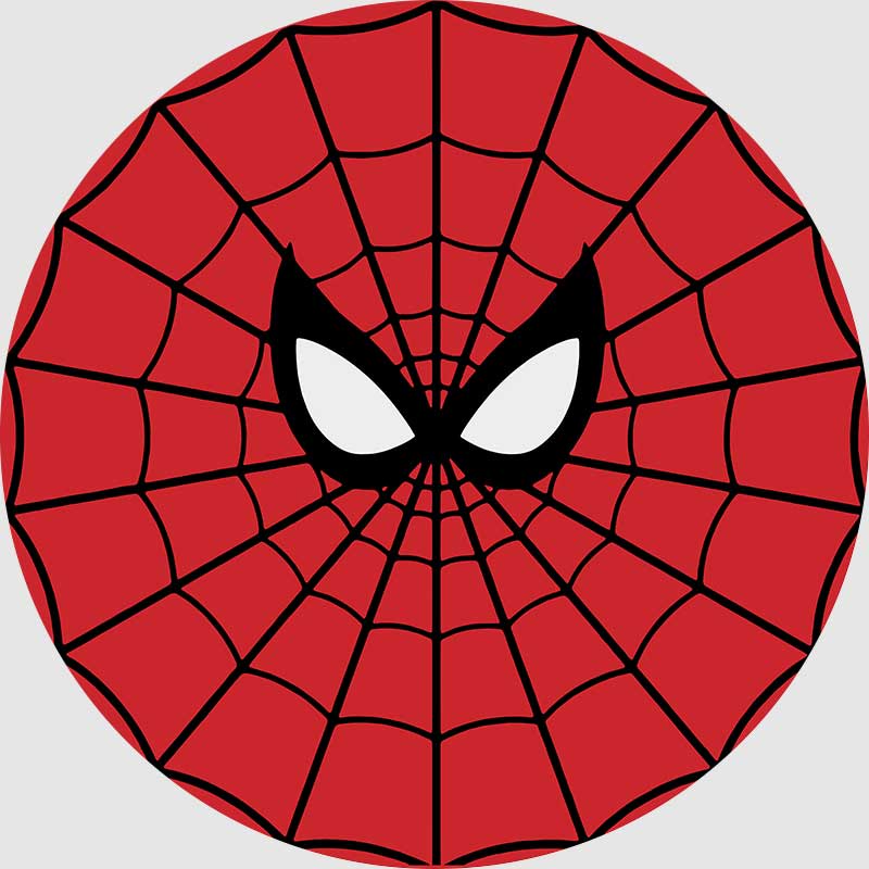 Round Design For Spiderman Backdrop for Children Boys Superhero Red ...