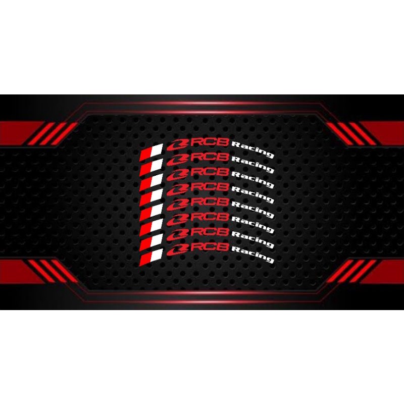 Rcb rim stickers contain 8 pcs | Shopee Malaysia