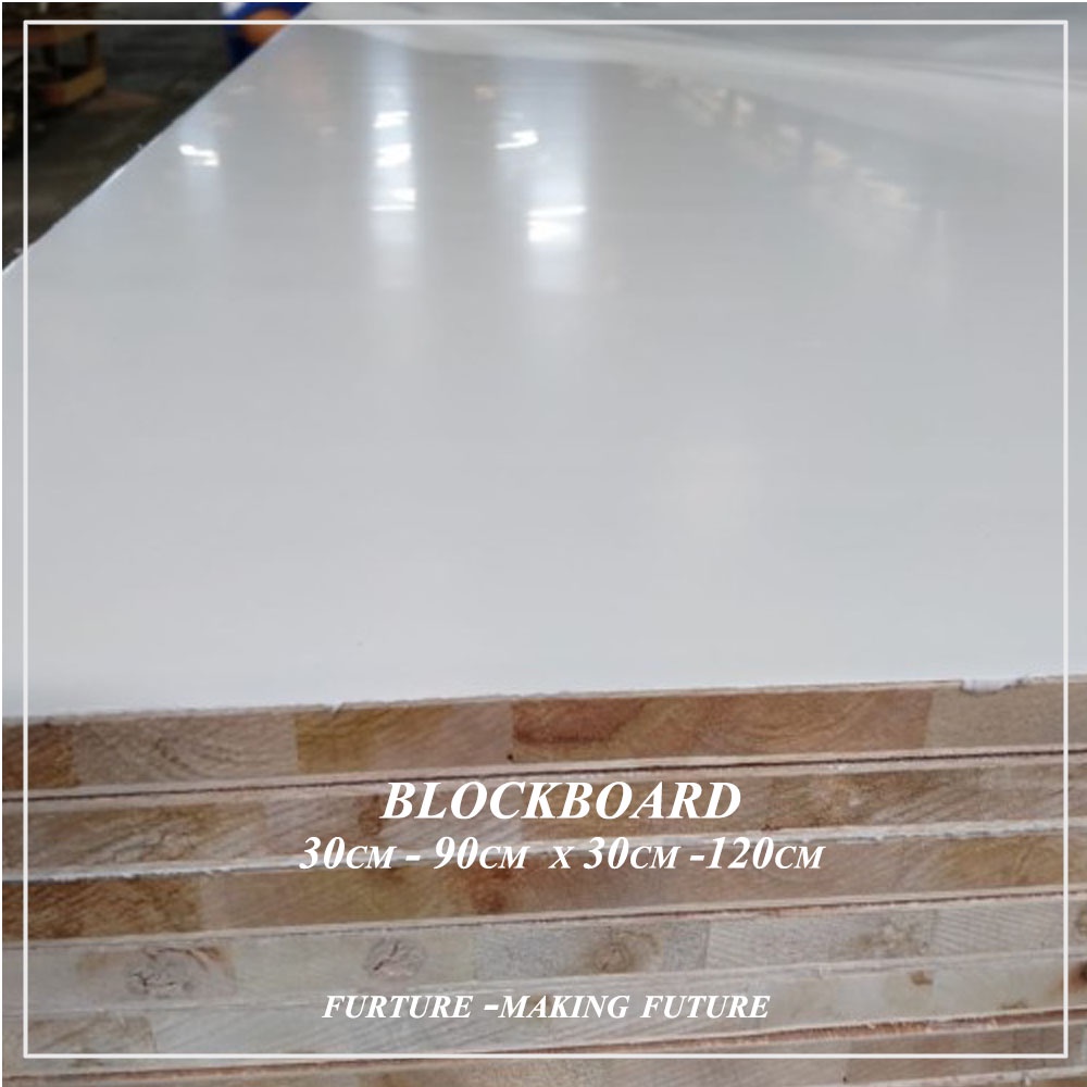 [ Block Board 18mm Double Side White ] 🌲 Table Top Shelf Board Papan