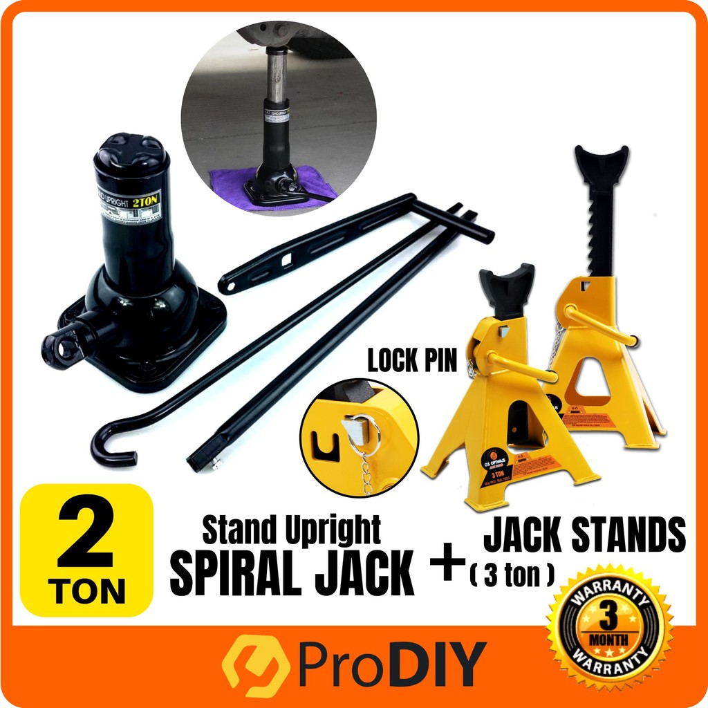 Floor jack deals jack stand combo