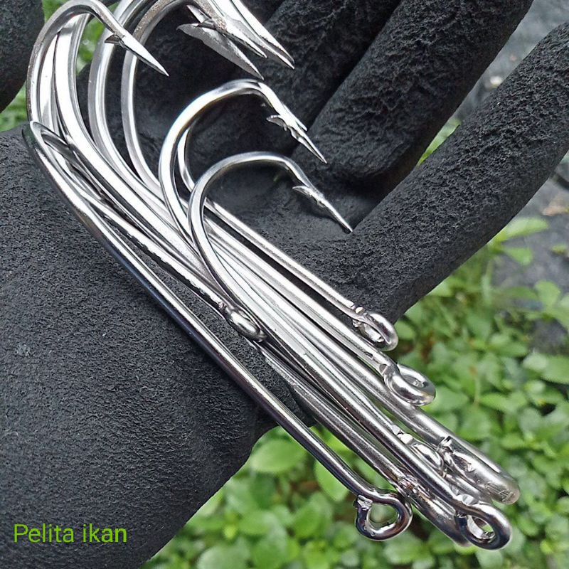 1 PCS Extra long shank O'Shaughnessy S/Steel Saltwater Big Game Hooks