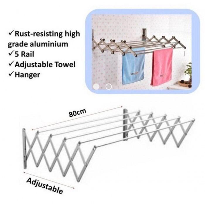 HOT ITEM Aluminium Retractable Drying Rack Cloth Hanger ( ReadyStock