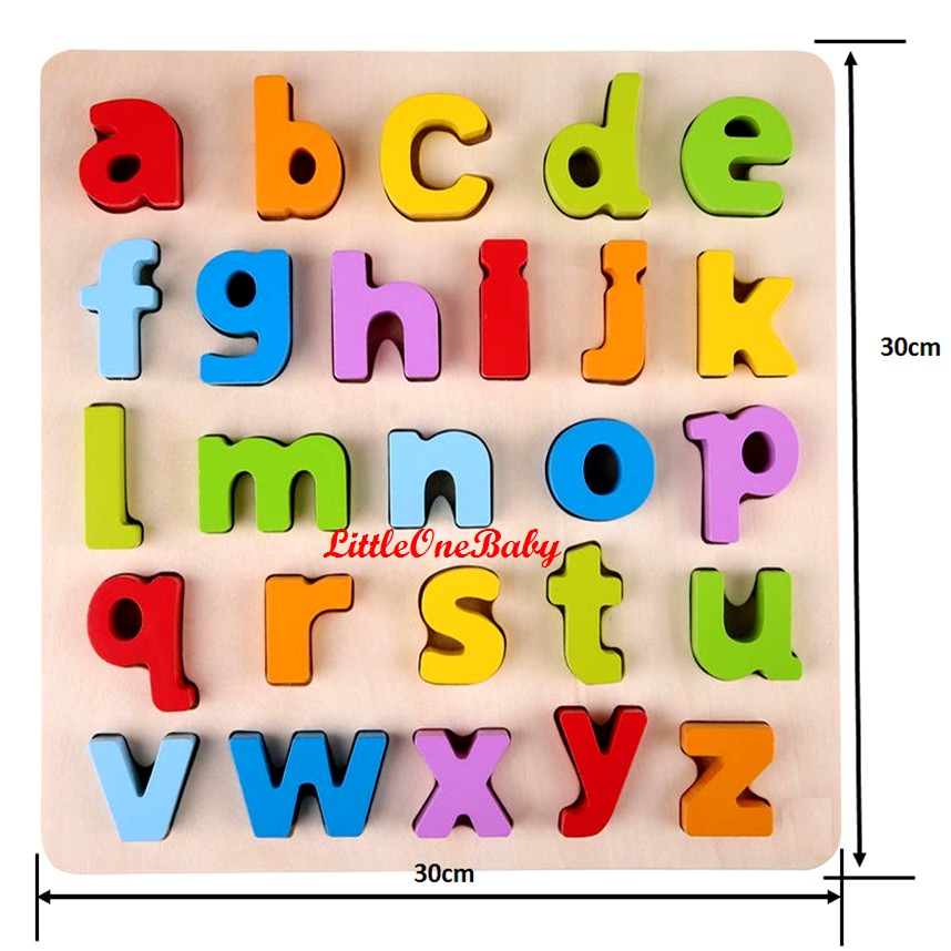 Wooden Lowercase abc Early Learning Toy/ALPHABET PUZZLE/Preschool ...