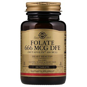 Solgar, Folate, 666 mcg DFE, 100 Tablets | Shopee Malaysia