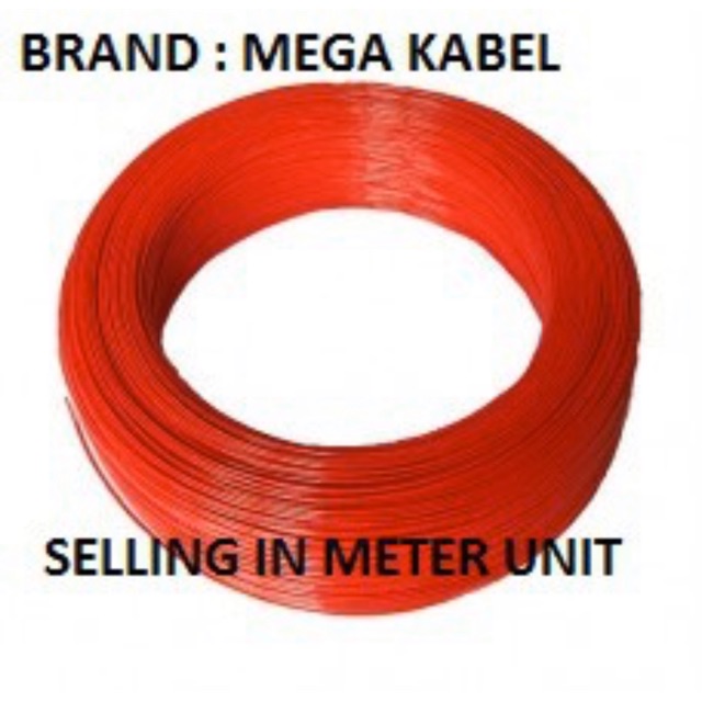 [Sell In Meter Unit](25MM)Mega Kabel PVC INSULATED WIRE CABLE 25MM² ~VXON9 Trading
